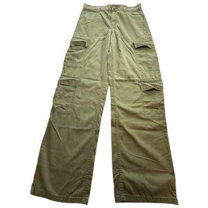 Sofia Jeans Olive Green Wide Leg Cargo Pants Tons of Pockets- Size 6